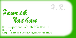 henrik nathan business card